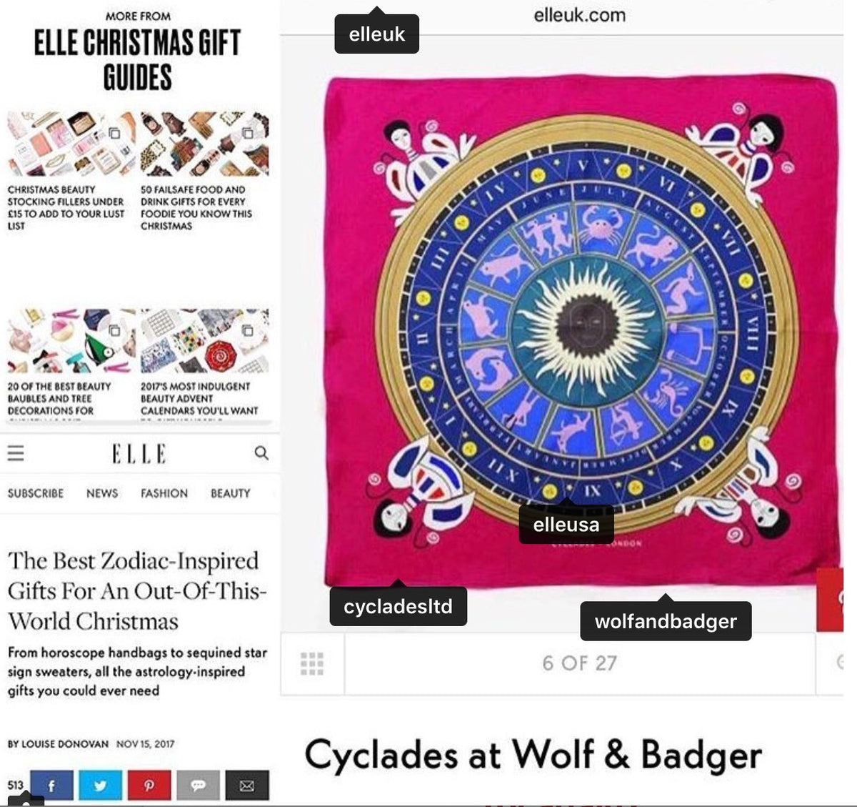 Christmas Gifts & Elle Magazine UK
