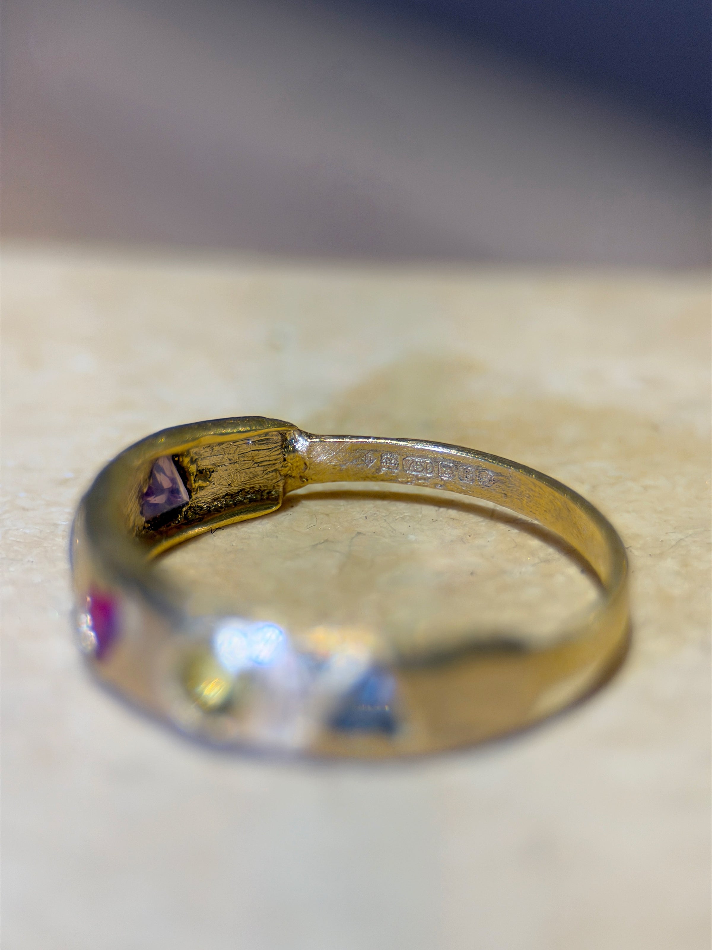 Cubism Abstract Ring Band 18 Ct Yellow Gold
