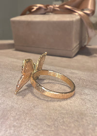 Paraibas Tourmalines and Diamonds “Ocean Butterfly” 18 Ct Gold Ring