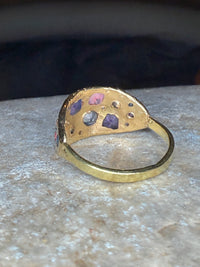 “Galaxy” Dome Abstract Cocktail Ring 18 Ct Gold