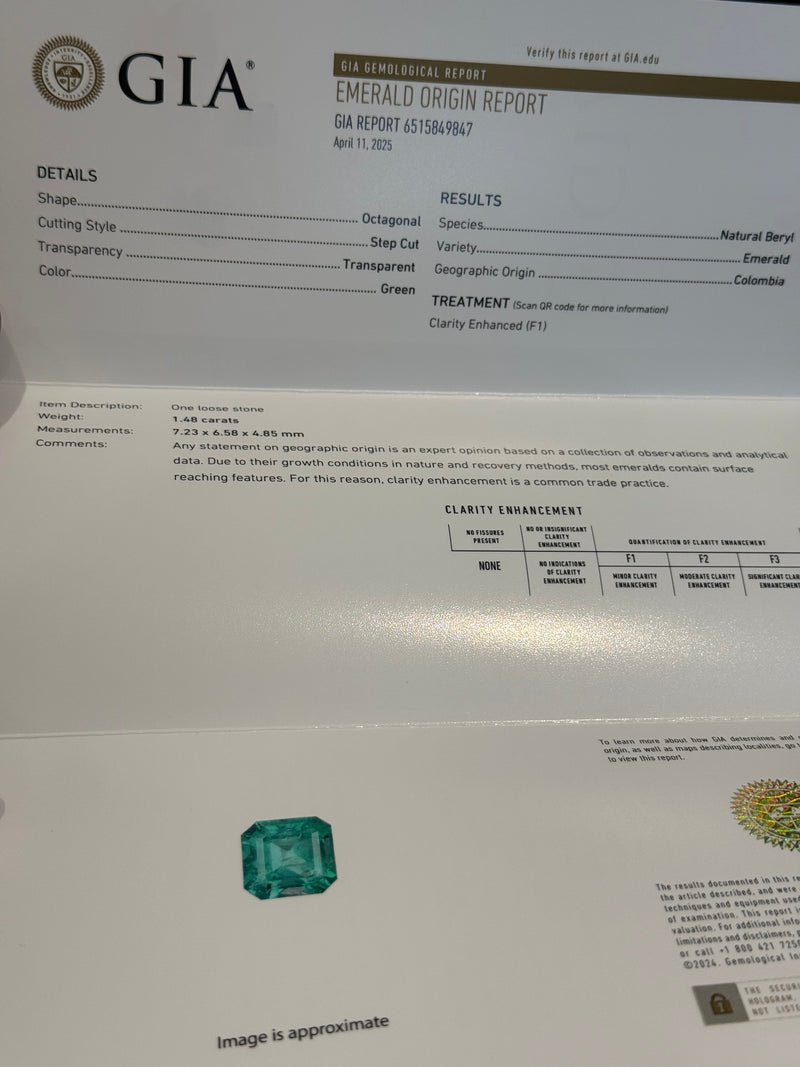 “Esmeralda” Colombian Emerald Cigar Ring Band GIA certified 1.48 Cts with Emeralds and Diamonds