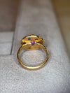 Abstract Lollipop Ring Sapphires 18 Ct Gold