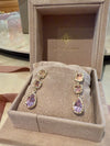 Eros Pink Tourmaline and Kunzite Gala TearDrop Earrings in 14Ct Gold