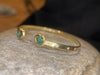 1.35 Cts Emerald Hearts Toi & Moi Love Bracelet Bangle 18 Ct Gold