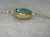 One Of A Kind Beautiful Glowy Blue Oval Paraiba Tourmaline Bezel Set Necklace