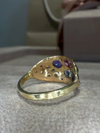 “Galaxy” Dome Abstract Cocktail Ring 18 Ct Gold