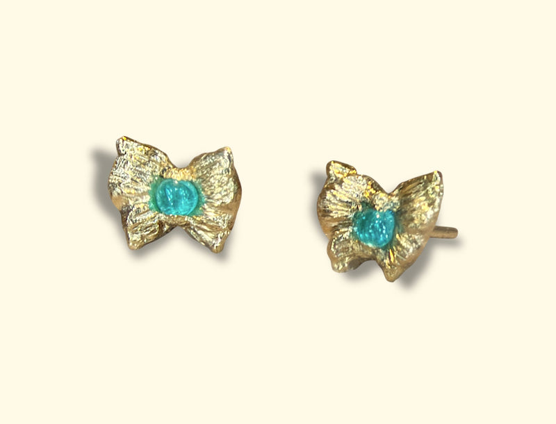 Brazilian Paraiba Tourmaline Butterfly Studs