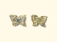Baby butterfly Studs Reverse Set Baguette diamonds (Available at Madlords, Paris)