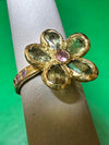 Gaia Sapphires Flower in 18K Gold One of a kind