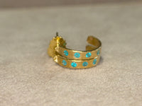 Neon Blue Brazilian Paraiba Tourmalines Hoop Earrings