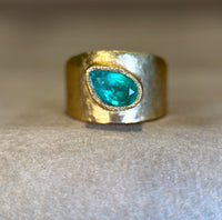 Muzo Colombian Emerald 1.6 Ct Certified Cigar Ring