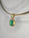 2.24 Cts Emerald Cushion Cut Pendant 18 Ct Gold
