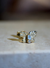 Baby Butterfly Diamonds Studs 18 Ct Yellow Gold (Pair) (Available at Stardust 101 Walton Street, London)