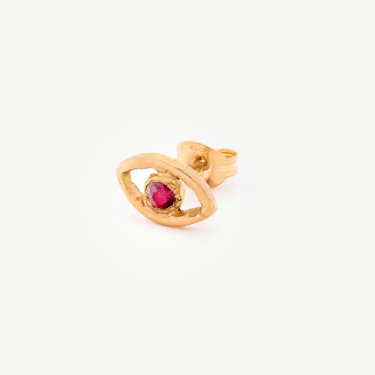 Ruby Eye Studs 18 Ct Yellow Gold Pair (Available at Madlords, Paris)