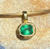 2.24 Cts Emerald Cushion Cut Pendant 18 Ct Gold