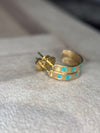 Neon Blue Brazilian Paraiba Tourmalines Hoop Earrings