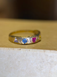 Cubism Abstract Ring Band 18 Ct Yellow Gold