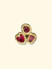 Puzzle Abstract Art Rubies 18 Ct Yellow Gold Stud (Single) (Available at Stardust, London 101 Walton Street)