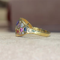 “Galaxy” Dome Abstract Cocktail Ring 18 Ct Gold