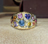 “Galaxy” Dome Abstract Cocktail Ring 18 Ct Gold