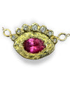 Hera’s Eye Rubellite with Diamonds Necklace in 18 K Gold