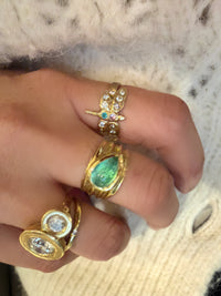 Dragonfly Diamonds Paraiba and Pink Sapphire 18 Ct Gold Ring (Available online and also to View in Person at Stardust, London 101 Walton Street)