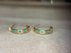 Neon Blue Brazilian Paraiba Tourmalines Hoop Earrings