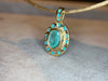 “Azul” Neon Blue Brazilian Paraiba Tourmalines and Mozambique Paraiba Oval Bezel Set Necklace