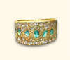 “Ocean” Neon Blue Brazilian Paraiba Tourmalines and Diamonds Ring 18 Ct Gold