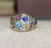 “Galaxy” Dome Abstract Cocktail Ring 18 Ct Gold