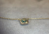 SOLD - One Of A Kind Stunning Vivacious Green Emerald Bezel Set Necklace Emerald Cut 18 Ct Gold