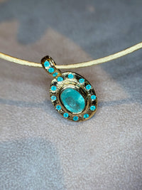 “Azul” Neon Blue Brazilian Paraiba Tourmalines and Mozambique Paraiba Oval Bezel Set Necklace