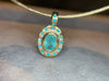 “Azul” Neon Blue Brazilian Paraiba Tourmalines and Mozambique Paraiba Oval Bezel Set Necklace