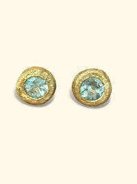 Paraiba Tourmaline Studs 18 Ct Yellow Gold