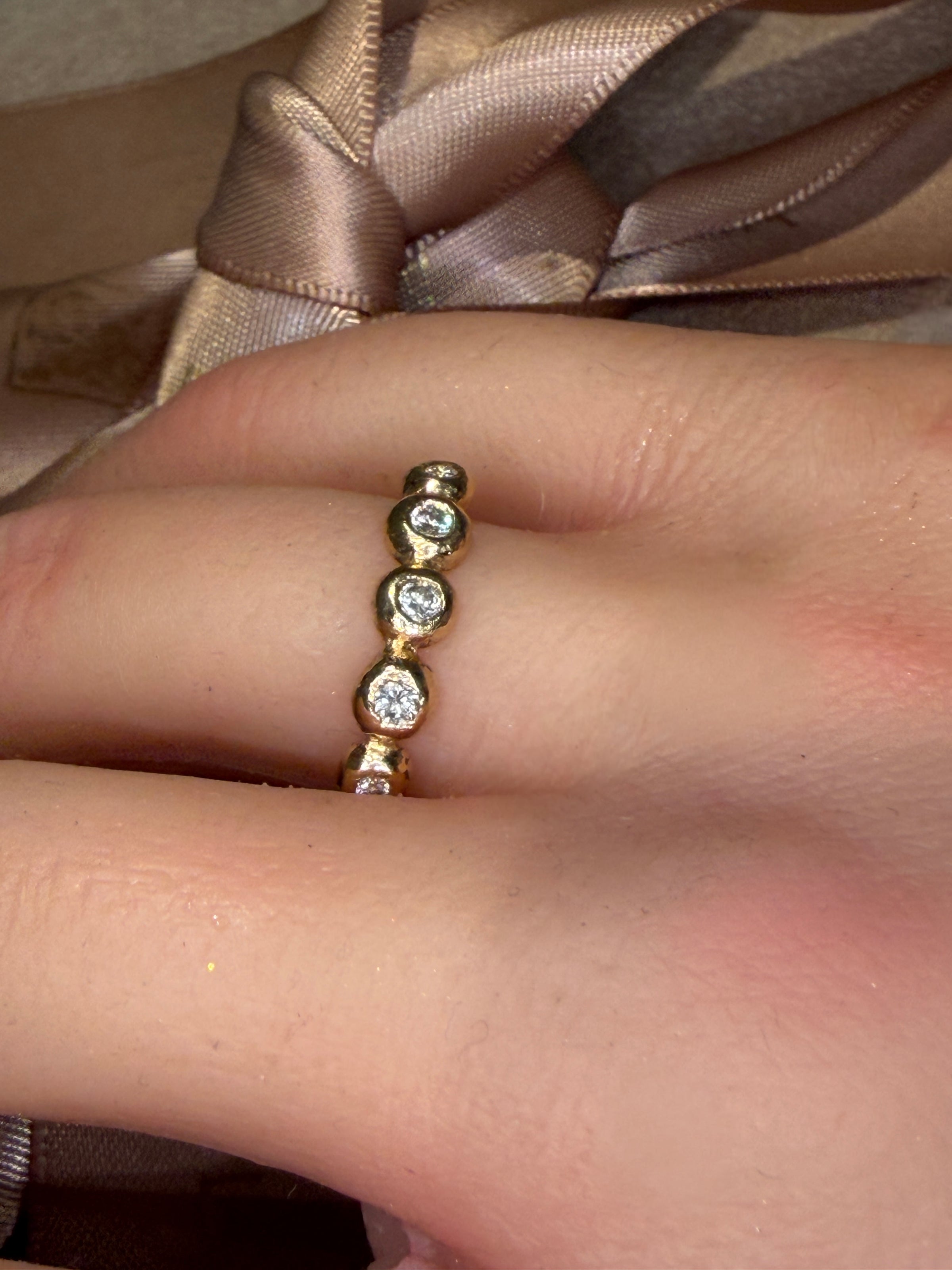 Chubby Diamonds Bubble Band 18 Ct Yellow Gold