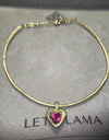 “Passion” 18 Ct Gold Rubellite Tourmaline Heart 3.3 cts Frosted Mat Finish