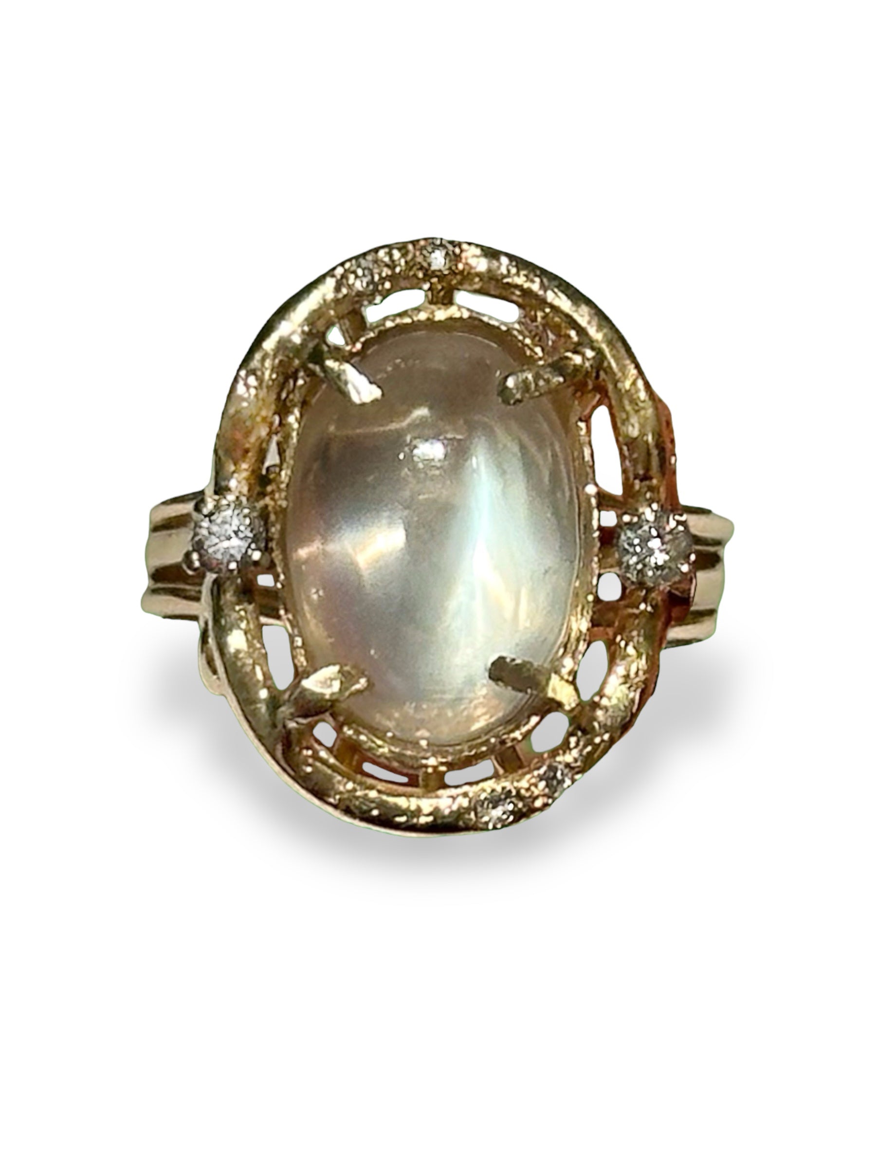 18 K Gold Vintage to Modern Ring Makeover White Moonstone (Unavailable)