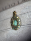 “Azul” Neon Blue Brazilian Paraiba Tourmalines and Mozambique Paraiba Oval Bezel Set Necklace