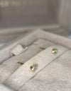 Neon Blue Brazilian Paraiba Tourmaline Mini Evil Eye Studs 18 Ct Gold