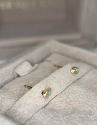 Neon Blue Brazilian Paraiba Tourmaline Mini Evil Eye Studs 18 Ct Gold