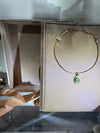 “Azul” Neon Blue Brazilian Paraiba Tourmalines and Mozambique Paraiba Oval Bezel Set Necklace