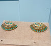 Brazilian Neon Blue Paraiba Tourmaline Large Shell Stud Earrings with Diamonds