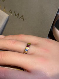 Cubism Abstract Ring Band 18 Ct Yellow Gold