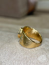 Mermaid Paraiba Tourmaline Oval Cigar Ring 18 Ct Gold