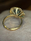 4.26 Cts Emerald Cut Art Deco 18 Ct Gold Ring with diamonds