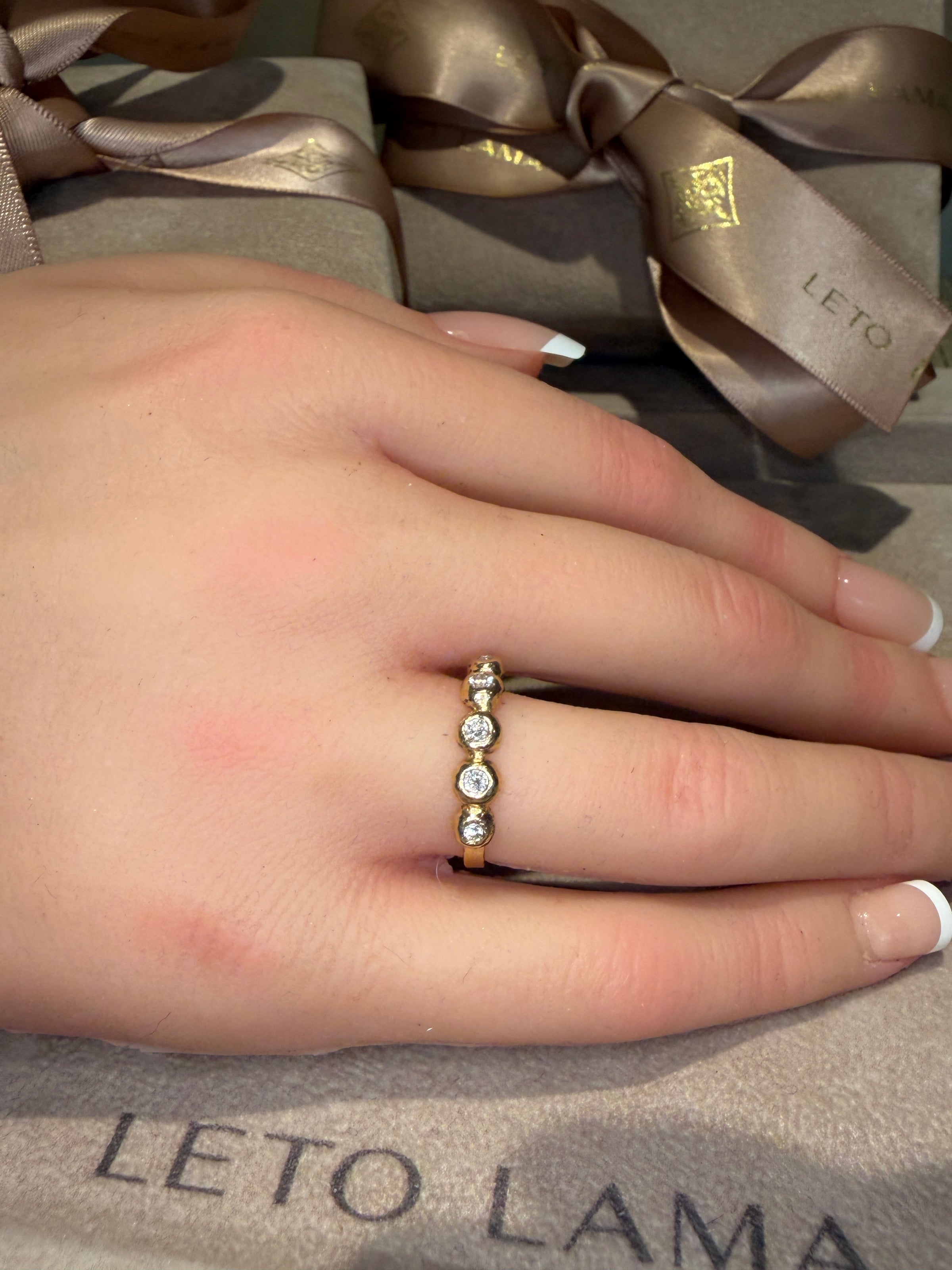 Chubby Diamonds Bubble Band 18 Ct Yellow Gold