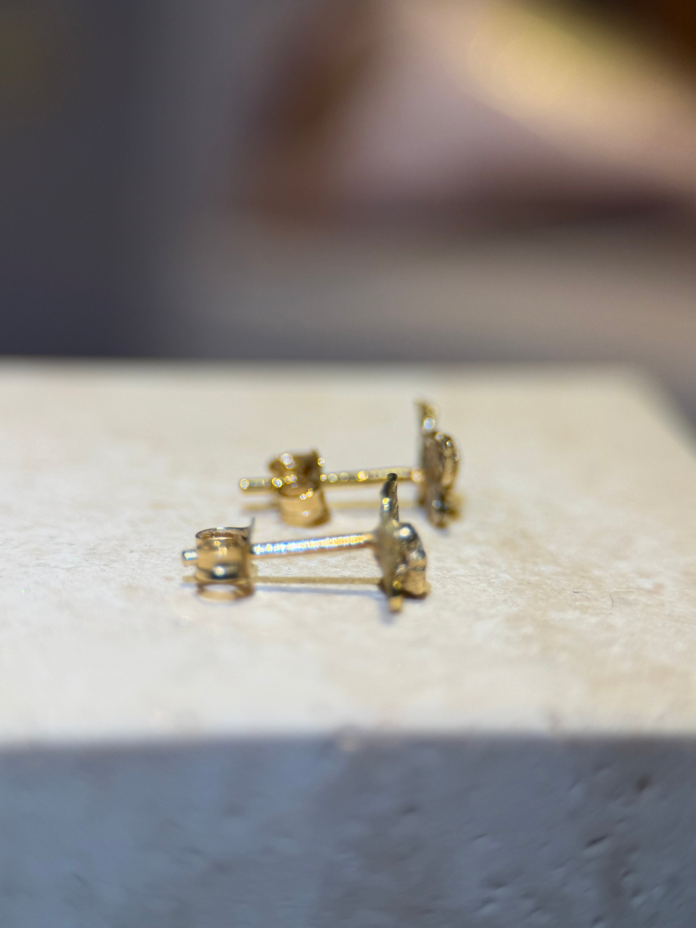 Baby Butterfly Diamonds Studs 18 Ct Yellow Gold (Pair) (Available at Stardust 101 Walton Street, London)