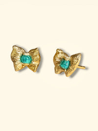 Brazilian Paraiba Tourmaline Neon Blue Butterfly Studs (Pair)