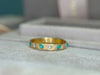 Brazilian Neon Blue Paraibas Tourmalines & Diamonds Ring Band 18 Ct Gold