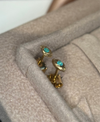 Neon Blue Brazilian Paraiba Tourmaline Mini Evil Eye Studs 18 Ct Gold